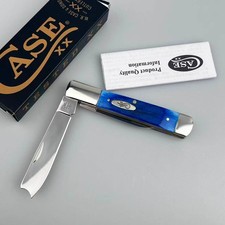 Case xx Razor 25583 Jigged Caribbean Blue Bone Stainless Pocket Folding Knife picture