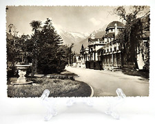 1951 Merano Italy Kurhaus Casino di Cura RPPC Alps Fountain Palms Posted picture