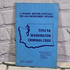 Washington Criminal Code Hand Book For law Enforcement Officers 1976 picture
