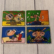 Ren & Stimpy Prism Vending Machine Stickers Lot of 4 Vintage picture