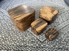 Vintage Hawaii Single Block Carved Mango Wood 4x Box in Box by Janis Allen picture