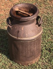 Vintage SUPERIOR Milk Can Rustic Farm House Cream Jug 21.5” Tall With Lid 25 Lbs picture
