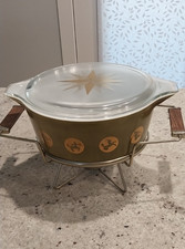 Vintage Pyrex ZODIAC Casserole With Stand -475-B- 2 1/2 Qt. picture