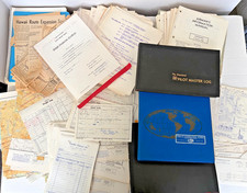 Vintage 1966 Pilot Archive Fancher Flyways Renton WA Logbook Receipt Manuals Lot picture