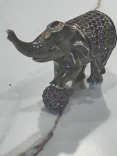 Jay Strongwater Elephant Trinket Box with Swarovski Crystals and Enamel picture