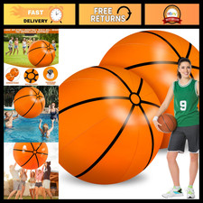 Meooeck 2 Pcs 40 Inch Giant Inflatable Basketball for Pool Party Favors picture