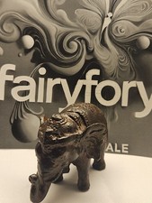 Vintage/Antique Dark patinated Bronze or Cast Heavy Copper Elephant Figurine... picture