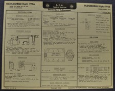 1956 Oldsmobile V8 Tune-Up Chart 98 Starfire Super 88 Original 56 Not a Reprint picture