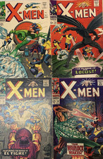 UNCANNY X-MEN 21 24 25 30 JACK KIRBY Covers 3 First Appearances G/VG (3.0) Avg picture