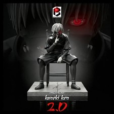 20cm Tokyo Ghoul Ken Kaneki Sitting GK Figure Replaceable Heads Arms Statue picture