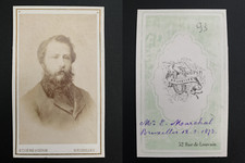 Elie Marchal, botanist, Brussels, 1873 CDV vintage albumen print.Theophile L picture