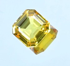 Impressive 6.85 Ct Natural Ceylon Yellow Sapphire Emerald Cut Loose Gemstone 28R picture
