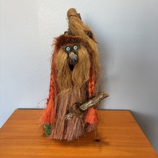Vintage Ken Arensbak Prospector Troll 16in Folk Art Curiosity Oddity Wood Decor picture