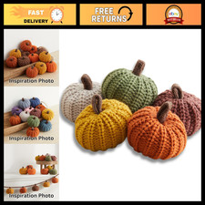 Mini Knit Pumpkins Set of 5, Fall Décor (Autumn Set) picture