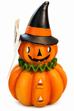Halloween Pumpkin Witch Figurine Jack O Lantern Tabletop Fall Decor picture