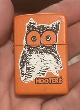 Vintage 2005 Hooters Owl Orange Matte Zippo Lighter Excellent No Box picture