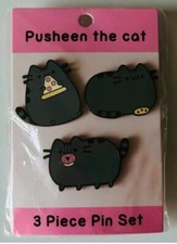 Pusheen the Cat 3 Piece Pin Set BRAND NEW & SEALED Official Merch Fast Postage picture