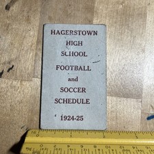 Antique Hagerstown Md High School Football & Soccer Program 1924-25 — O2 picture