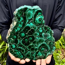 2.51LB Natural Green Malachite Slab Quartz Crystal Slice Ore Specimen Healing picture