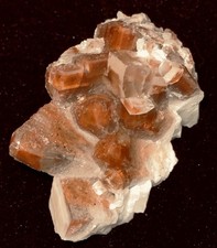 Red Dogtooth Calcite,Pyrite,Flash/Luster,Mineral Specimen Hubei Daye Mine,China picture