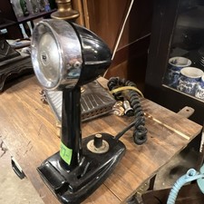 Realistic Black Candlestick Desk Telephone w/ Round Handset & Coiled Cord picture