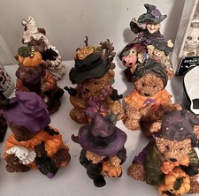 VTG 90s Halloween Figurine Lot_Hand Painted Resin_Bears Witch Etc_ Ks Collection picture