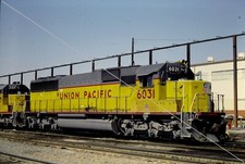 Union Pacific UP 6031 original 35mm photo slide ✶ MAY 1987  Stockton, CA picture