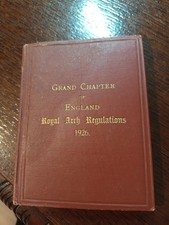 1926 Grand Chapter of England Royal Arch Regulations Freemasonry masonic/577 picture
