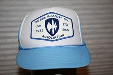 Original WW2 U.S. Army 65th Infantry Division (1980's Era) ETO Veteran's Cap, VG picture