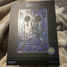 Agoro Disney Mickey Mouse 1 oz .999 Fine Silver Matte Strike Art Deco - Standard picture