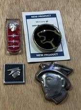 Vintage Mercury (4) Odd Lot - Old Car Truck Emblem Badge Hubcap & 1999 Pin picture