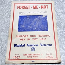 Vintage Vietnam War Memorabilia Poster Calendar Card Board Easel 1967 DAV 9 X 13 picture