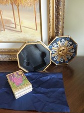 RARE ALTAR Ebros Gift Greek Zodiac Constellations Trinket Tarot Deck Box + DECK picture
