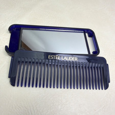 Vintage ESTEE LAUDER Comb Mirror Set Travel Size 5” Purse Vacation Travel Mini picture