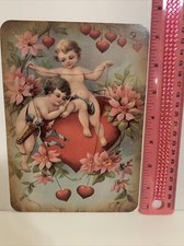 Valentine’s Day Decor VINTAGE STYLE Die Cut Cardboard 5 X 7” picture