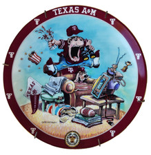 TEXAS A & M AGGIE FAN LTD ED NUMBERED WALL PLATE BY GARY PATTERSON DANBURY MINT picture