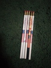 Vintage Republican Pencils Lot Of 5 Unique Artwork Unused Pledge Of Allegiance  picture