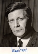 Helmut Schmidt autograph card 2 signed Chancellor 1974 - 1982 SPD Hamburg picture
