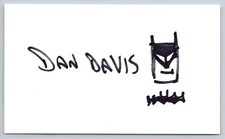 Dan Davis Signed Index Card - Artist - Batman picture