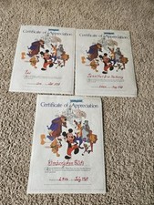 Lot Of 3 Vintage Disneyland Certificate Of Appreciation 60s 70s Rare Disney picture