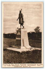 c1950's Statue of Indian Princess Pocahontas English Settlement VA Postcard picture