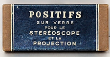 Antique French Glass Stereoscope Slides Lumiere Vatican Museum Set 12 Boxed picture