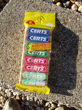 VINTAGE 8 PACK CERTS  with RESTYN BREATH MINTS 4 FLAVORS SEALED PACKAGE NEW picture