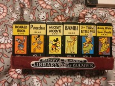 Vintage 1946 Disney Mickey Mouse Library of Card Games 7 Dwarfs,  3  Pigs, Bambi picture