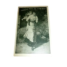 Antique American Coach Oil Trade Card J Shulz Drugs Carthage IL Victorian Gee Up picture