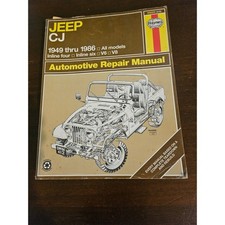 Haynes Repair Manual Jeep CJ 1949-1986 Brown Automotive DIY Service Guide 50020 picture