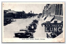 RUSSELL KS ~ Early Main street view ~ Kansas picture