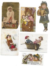 6 Antique Pyle's Pearline AD CARDS using CHILDREN + FLYNN Bros. Somerville Mass. picture