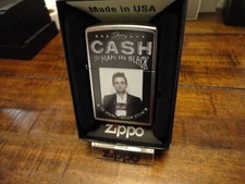 JOHNNY CASH MAN IN BLACK THE ORIGINAL AMERICAN OUTLAW ZIPPO LIGHTER MINT IN BOX picture