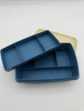 Vintage Tupperware Divided Lunch / Organizer Set with Lid & Removable Trays 767 picture